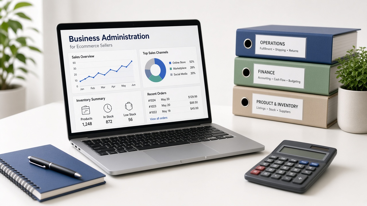 Organized business documents and laptop representing LLC administrative planning